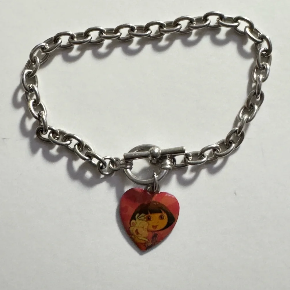 Dora the Explorer charm Bracelet 3 inches diameter 8 inches long